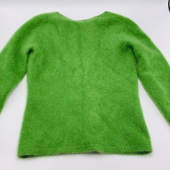 NWOT Ann Taylor Green V-Neck Cashmere Sweater - Picture 7 of 10